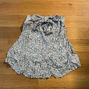 Madewell Floral Print Skirt with Ruffle Detail